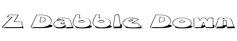 Z Dabble Down font preview