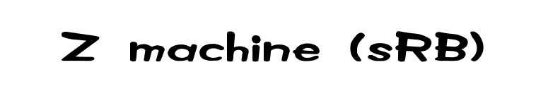 Z machine (sRB) font preview