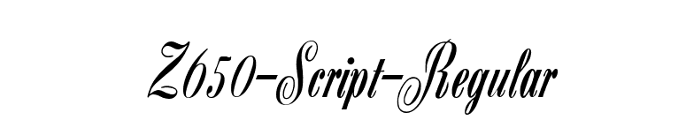 Z650-Script-Regular font preview