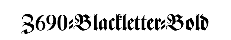 Z690-Blackletter-Bold font preview