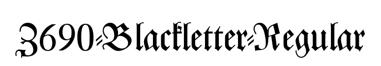 Z690-Blackletter-Regular font preview