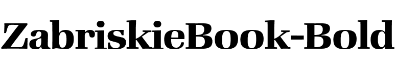 ZabriskieBook-Bold font preview