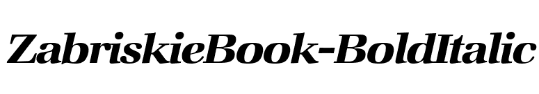 ZabriskieBook-BoldItalic font preview