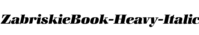 ZabriskieBook-Heavy-Italic font preview