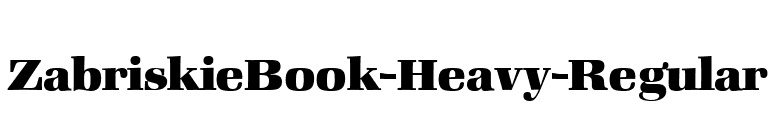 ZabriskieBook-Heavy-Regular font preview