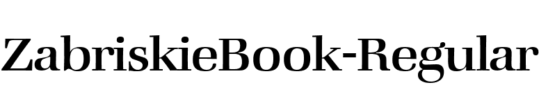 ZabriskieBook-Regular font preview