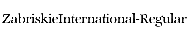 ZabriskieInternational-Regular font preview