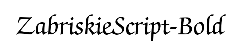 ZabriskieScript-Bold font preview