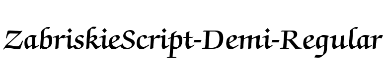 ZabriskieScript-Demi-Regular font preview