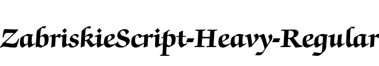ZabriskieScript-Heavy-Regular font preview