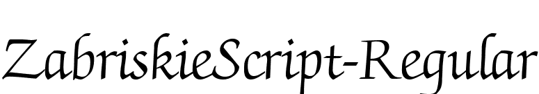 ZabriskieScript-Regular font preview