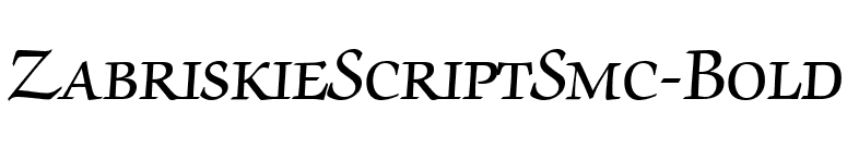 ZabriskieScriptSmc-Bold font preview