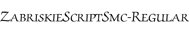 ZabriskieScriptSmc-Regular font preview