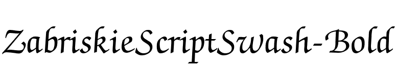 ZabriskieScriptSwash-Bold font preview