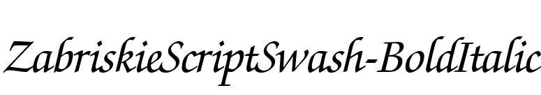 ZabriskieScriptSwash-BoldItalic font preview