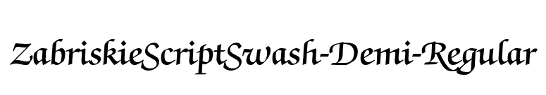 ZabriskieScriptSwash-Demi-Regular font preview