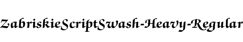 ZabriskieScriptSwash-Heavy-Regular font preview