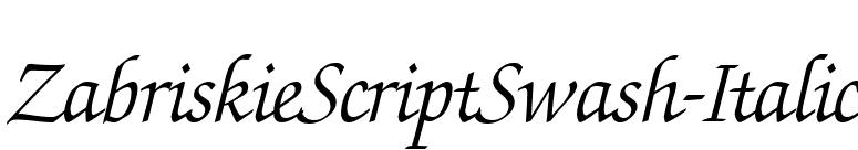ZabriskieScriptSwash-Italic font preview