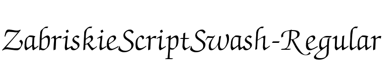 ZabriskieScriptSwash-Regular font preview