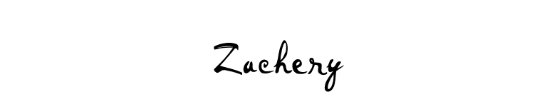 Zachery font preview