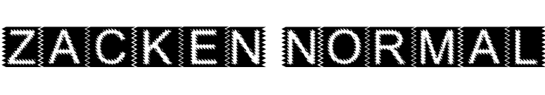 Zacken Normal font preview