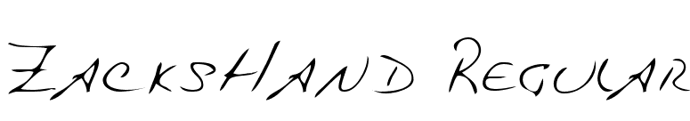 ZacksHand Regular font preview