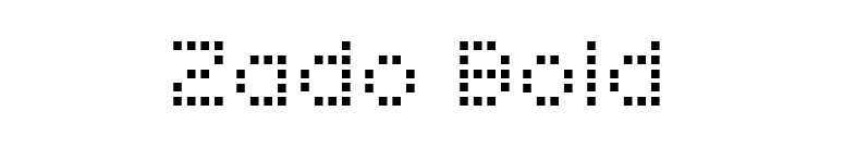 Zado Bold font preview