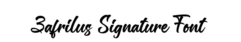 Zafrilus Signature Font font preview