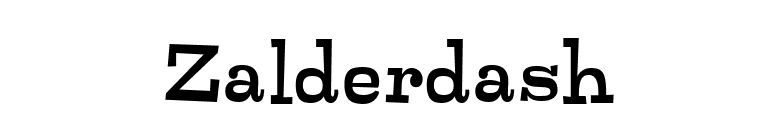 Zalderdash font preview