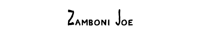 Zamboni Joe font preview
