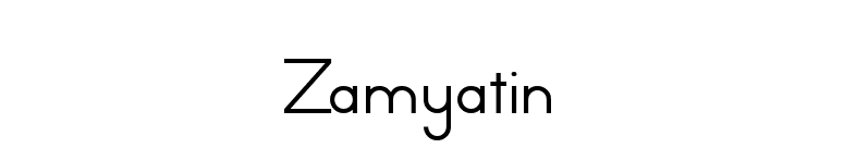 Zamyatin font preview