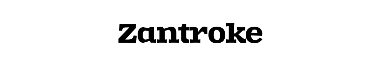 Zantroke font preview