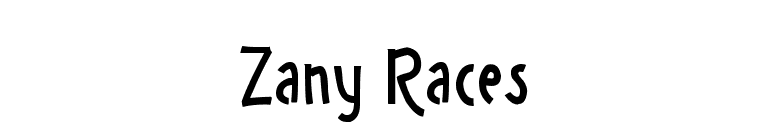 Zany Races font preview