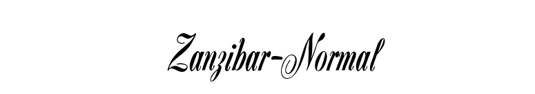 Zanzibar-Normal font preview