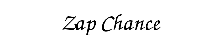 Zap Chance font preview