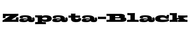 Zapata-Black font preview