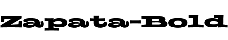 Zapata-Bold font preview