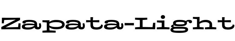 Zapata-Light font preview