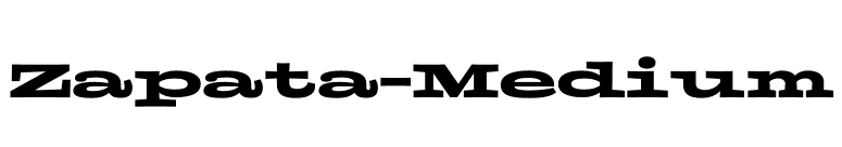 Zapata-Medium font preview