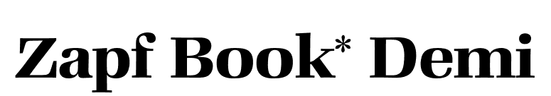 Zapf Book* Demi font preview