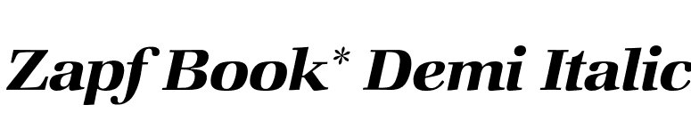 Zapf Book* Demi Italic font preview