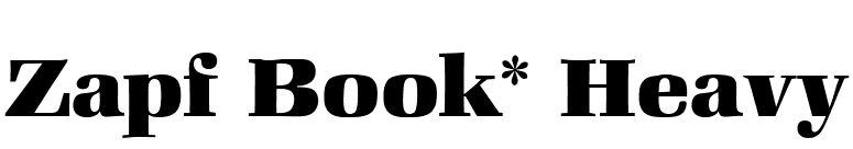 Zapf Book* Heavy font preview