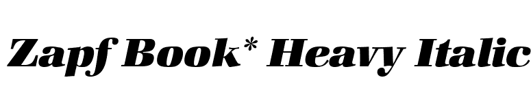 Zapf Book* Heavy Italic font preview