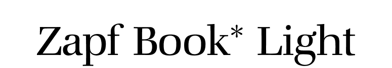 Zapf Book* Light font preview
