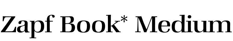Zapf Book* Medium font preview