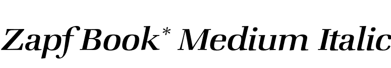 Zapf Book* Medium Italic font preview