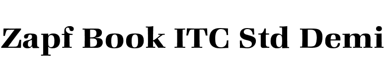 Zapf Book ITC Std Demi font preview
