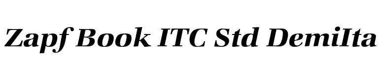 Zapf Book ITC Std DemiIta font preview