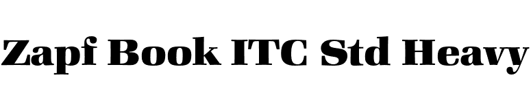 Zapf Book ITC Std Heavy font preview