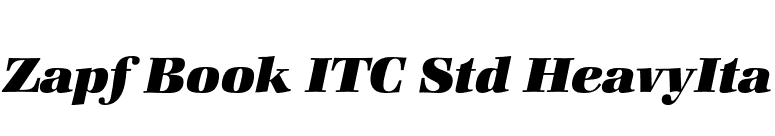 Zapf Book ITC Std HeavyIta font preview